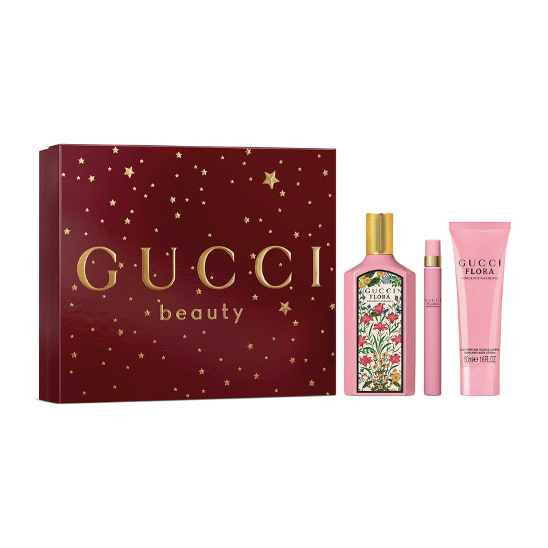 Gucci Ladies Gucci Flora Gorgeous Gardenia 3pcs EDP Gift Set Fragrances 3616305278302