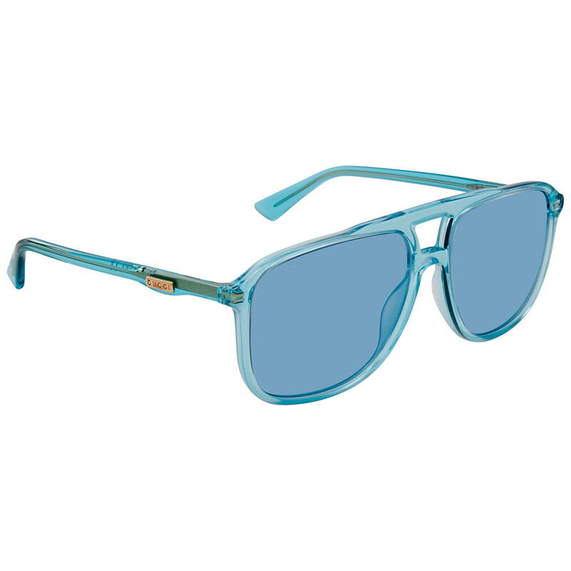 Gucci Light Blue Navigator Men's Sunglasses GG0262S 003 58