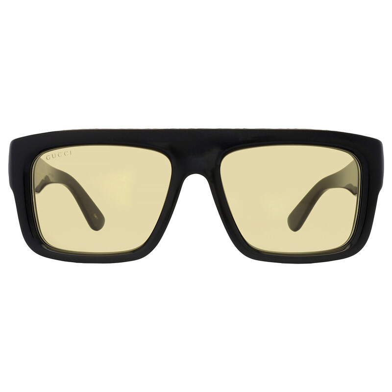 Gucci Light Yellow Rectangular Men's Sunglasses GG1461S 004 55