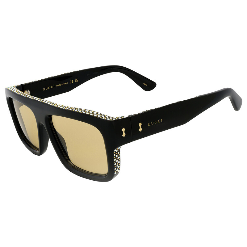 Gucci Light Yellow Rectangular Men's Sunglasses GG1461S 004 55
