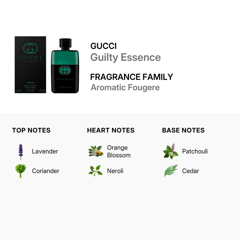 Gucci Men's Guilty Essence EDT Spray 1.7 oz Fragrances