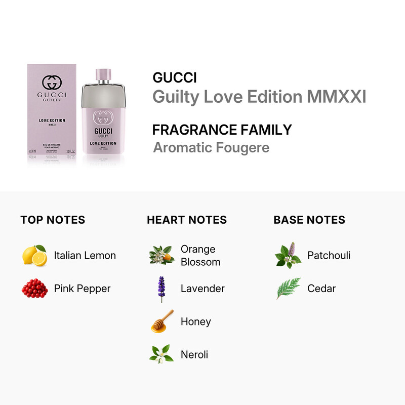 Gucci Men's Guilty Love Edition MMXXI EDT Spray 3.0 oz Fragrances