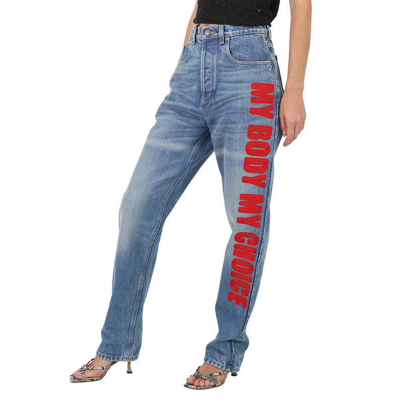 Gucci My Body My Choice Straight Leg Jeans, Waist Size 24
