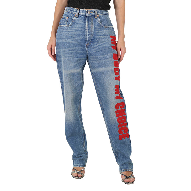 Gucci My Body My Choice Straight Leg Jeans, Waist Size 24