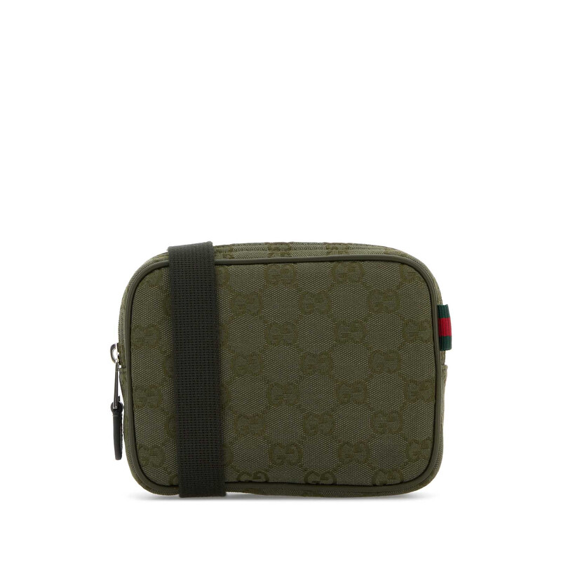 Gucci Olive Green Gg Fabric Crossbody Bag 834268FAEOG 3241