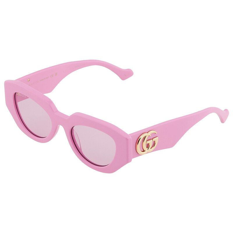 Gucci Pink Geometric Ladies Sunglasses GG1421S 004 51 