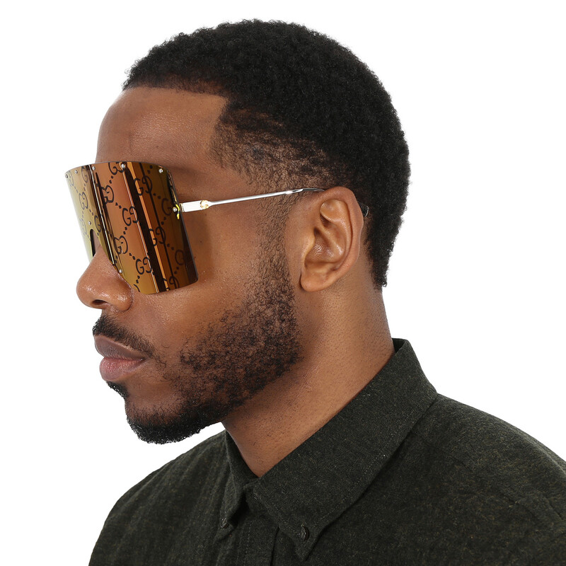 Gucci Pink Mirror Shield Unisex Sunglasses GG1244S 002 99