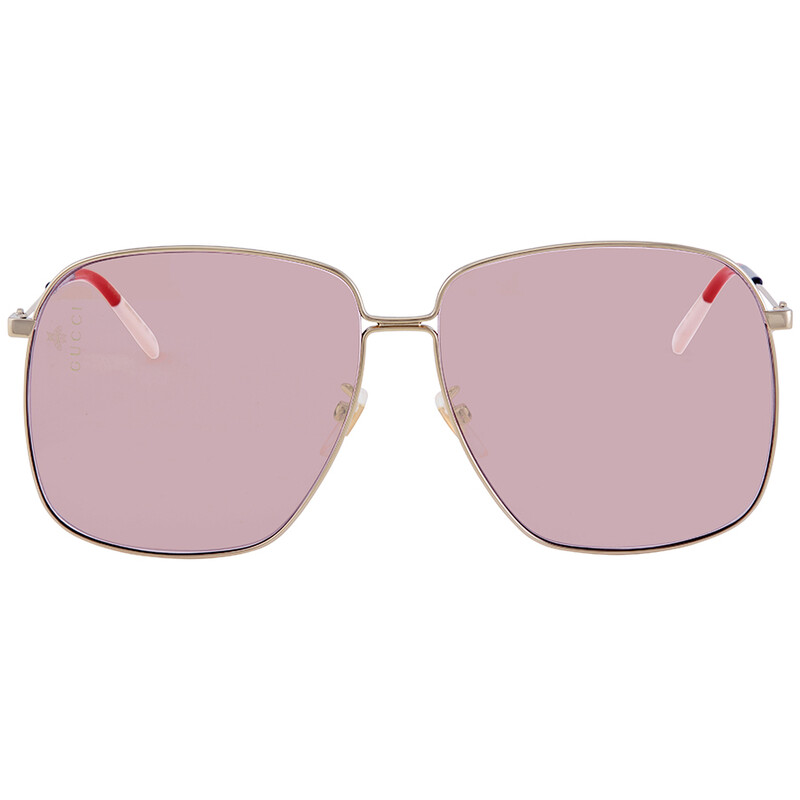 Gucci Pink Oversized Ladies Sunglasses GG0394S 004 62 889652174013