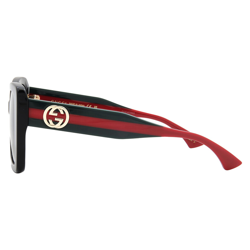 Gucci Polarized Grey Gradient Butterfly Ladies Sunglasses GG1861S
