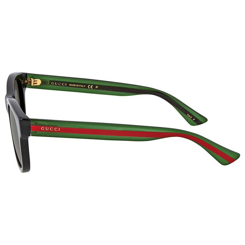 Gucci Polarized Grey Square Men's Sunglasses GG0003S 006 52