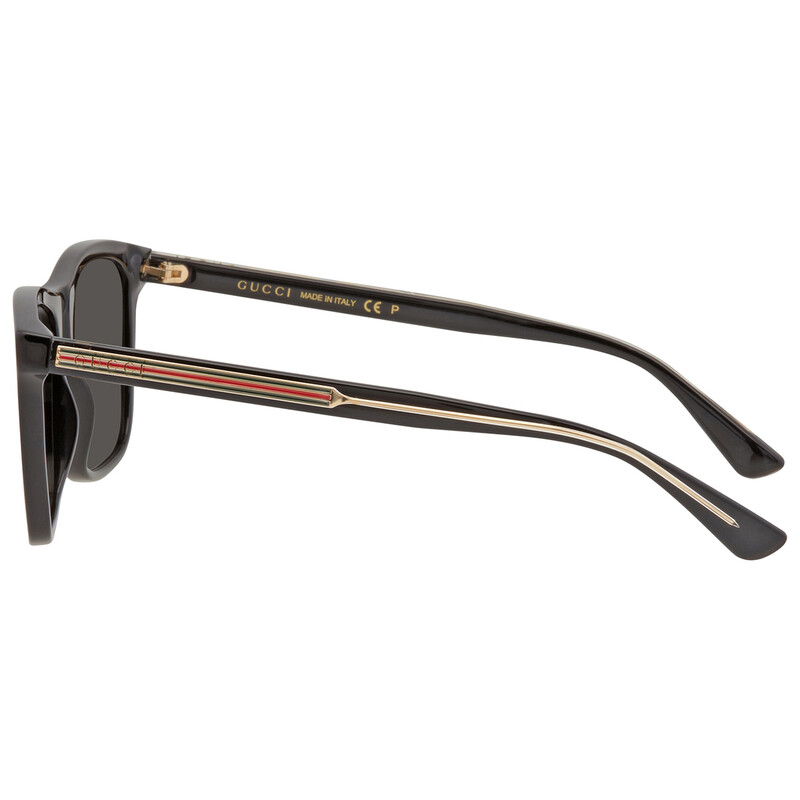 Gucci Polarized Grey Square Men's Sunglasses GG0381SN 007 57