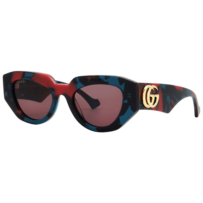 Gucci Purple Geometric Ladies Sunglasses GG1421S 003 51