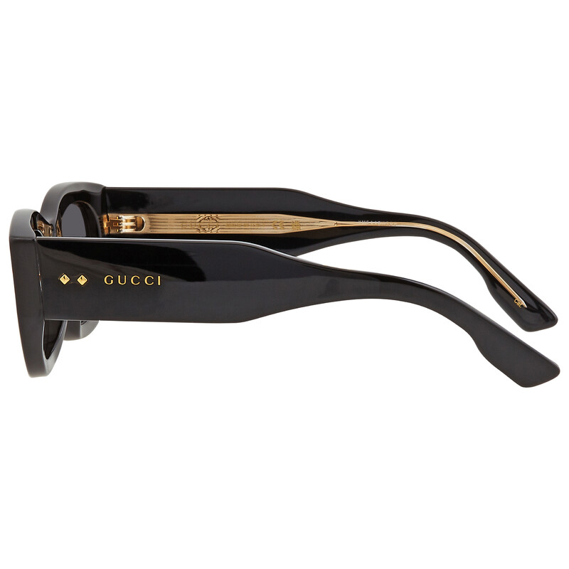 Gucci Solid Grey Rectangular Ladies Sunglasses GG1215S 002 51