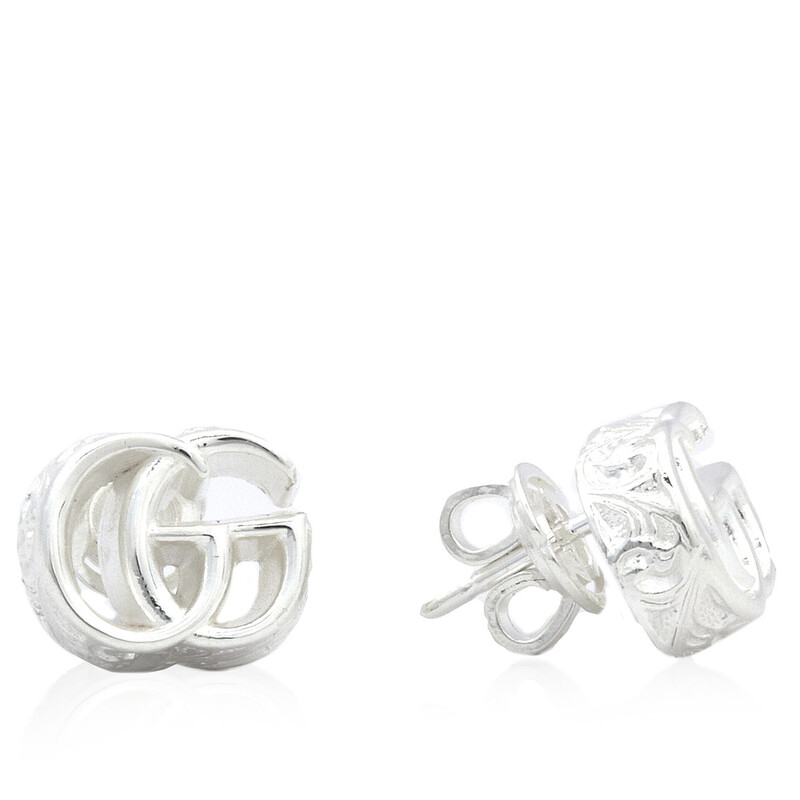 Gucci Sterling Silver GG Marmont Logo Earrings - YBD770758001