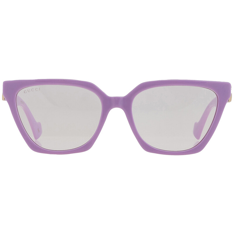 GUCCI パープル キャットアイ サングラス Gucci Violet Logo Clip-On Cat Eye Ladies Sunglasses GG1542S 002 55
