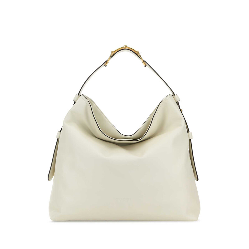GUCCI バッグ ベージュ/ホワイト Gucci White Leather Large Gucci Beatrix Shopping Bag