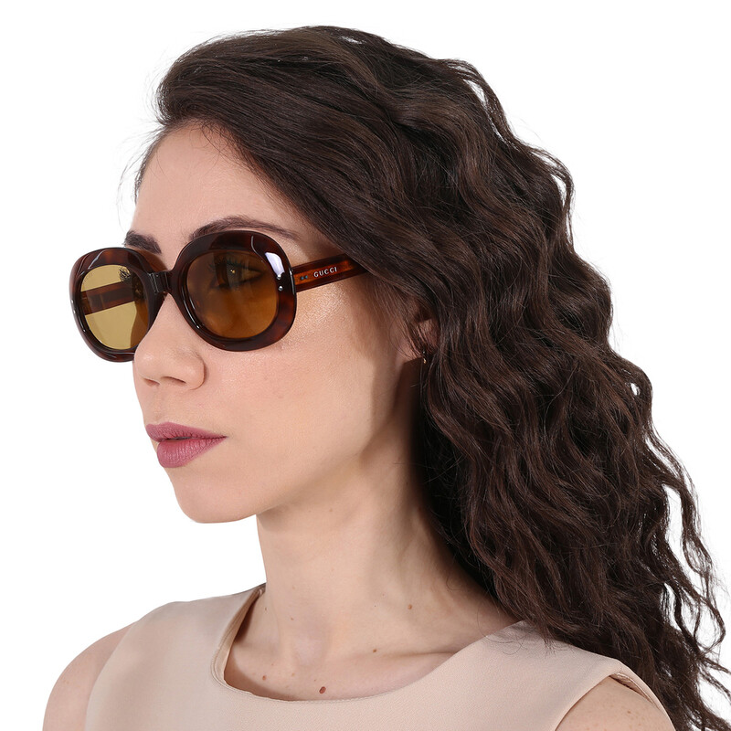 サングラス　GG0497S/003 Gucci Yellow Oval Ladies Sunglasses GG0497S 002 56 889652211572