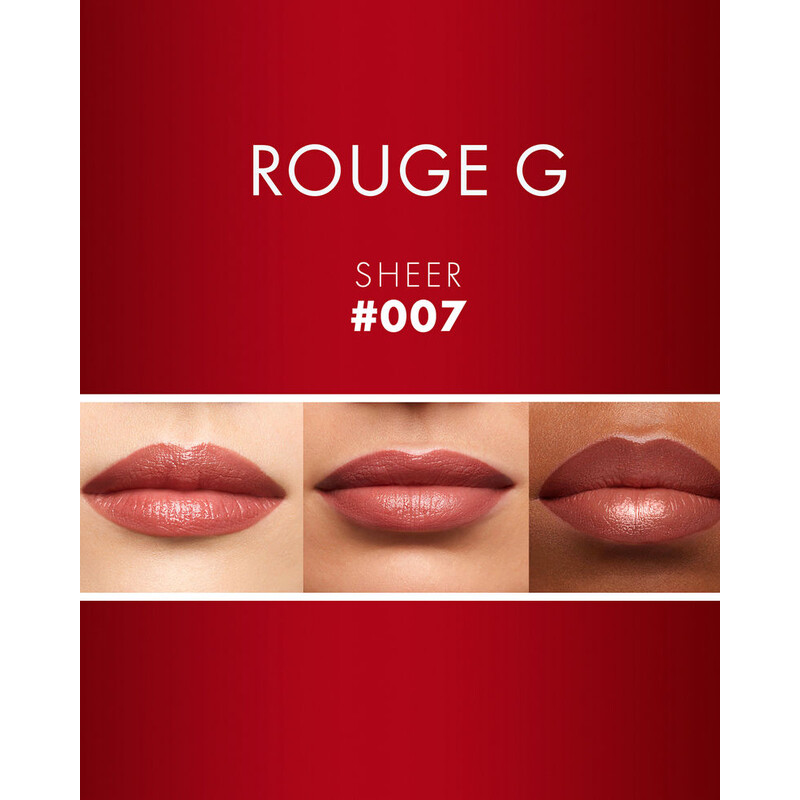 Guerlain Rouge G Sheer Shine Lipstick Shade 007 Nude 0.12oz/3.5g