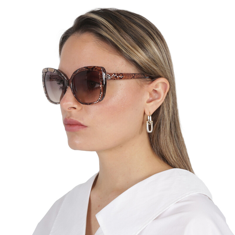 Guess Factory Brown Gradient Butterfly Ladies Sunglasses GF0383