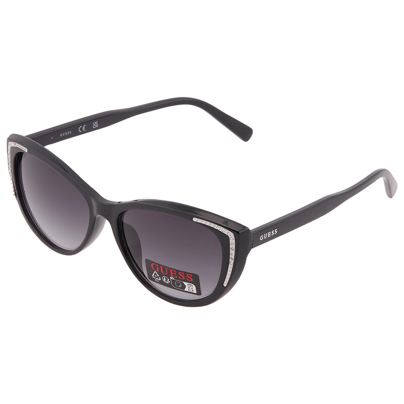 Guess Factory Smoke Gradient Butterfly Ladies Sunglasses GO00006 01B 56 Guess Outlet Unisex Sunglasses Shiny Black Injected  main image 3