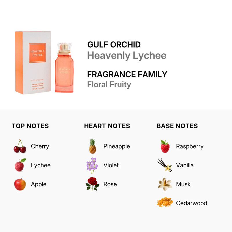 Gulf Orchid Unisex Heavenly Lychee EDP Spray 3.4 oz Fragrances