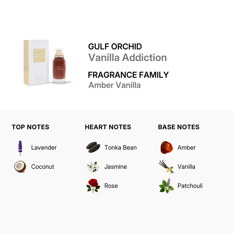 Gulf Orchid Unisex Vanilla Addiction EDP Spray 3.4 oz Fragrances