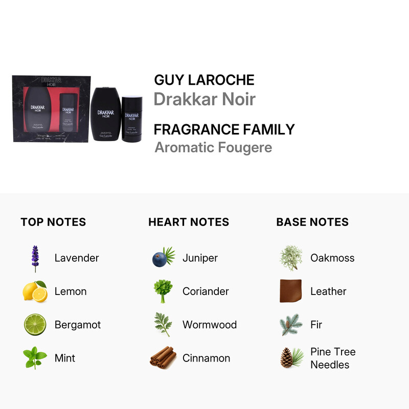 Guy Laroche Men's Drakkar Noir Gift Set Fragrances 5029726275443