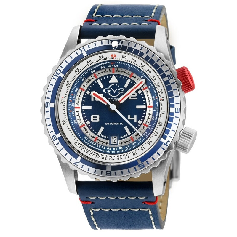 Gv2 By Gevril Contasecondi Automatic Blue Dial Men's Watch 3507S