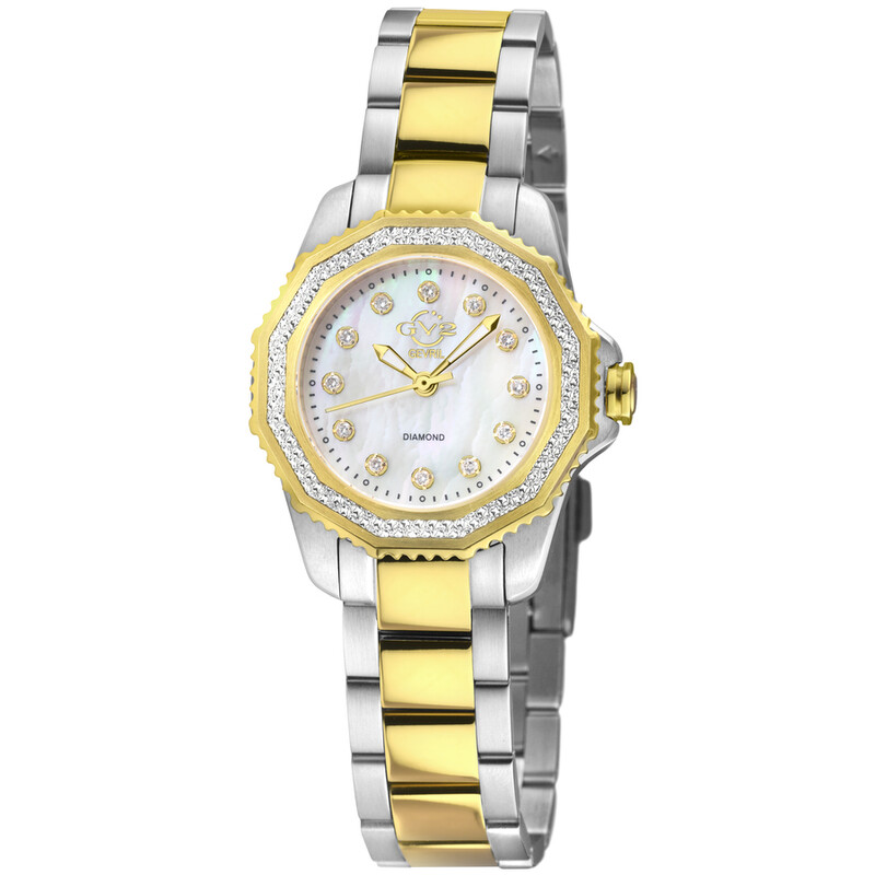 Gv2 By Gevril Cortina Quartz Diamond Ladies Watch 13502B