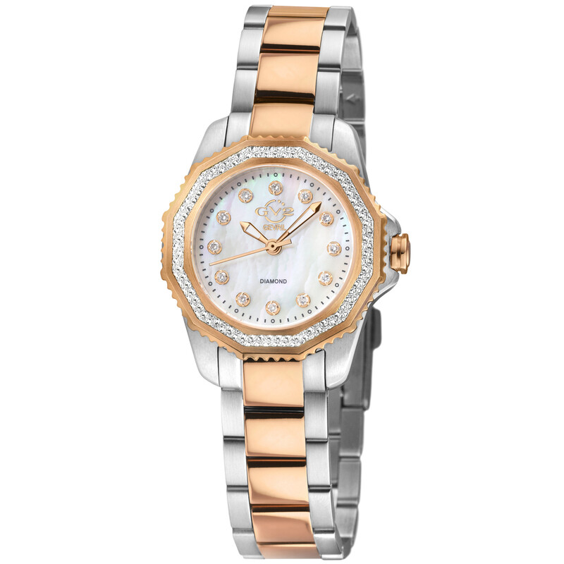 Gv2 By Gevril Cortina Quartz Diamond Ladies Watch 13503B