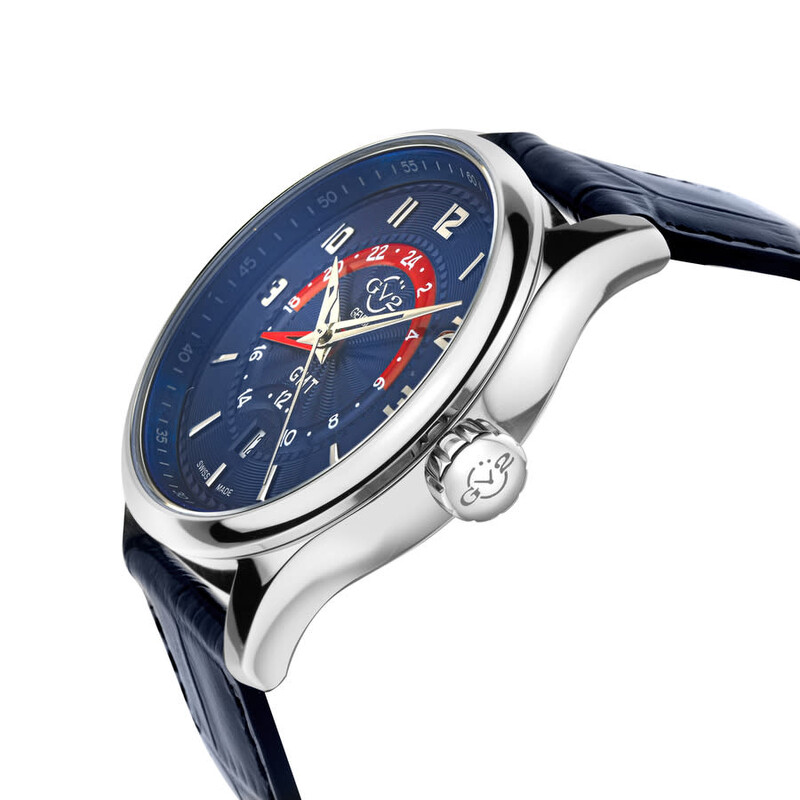 Gv2 By Gevril Giromondo Quartz Blue Dial Men's Watch 42302