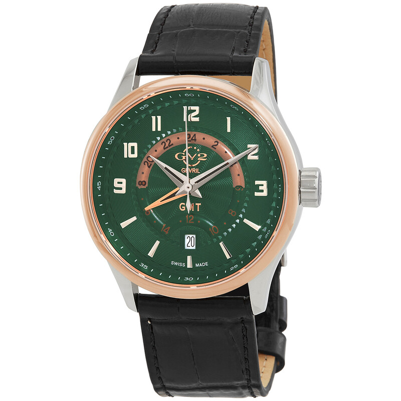 Gv2 By Gevril Giromondo Quartz Green Dial Men's Watch 42304