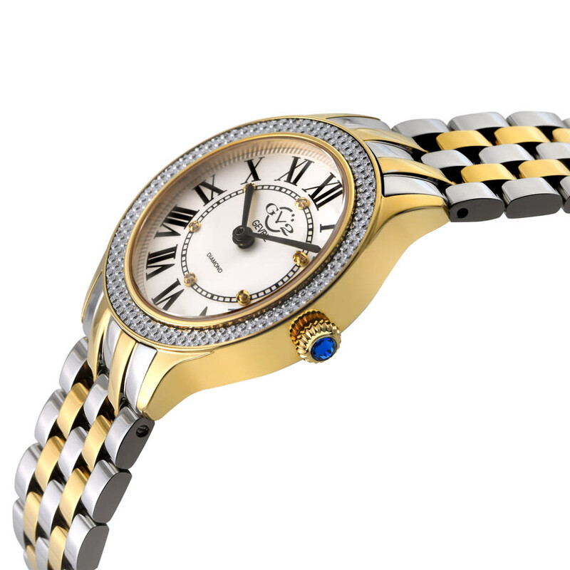 Gv2 By Gevril Milan Quartz Diamond White Dial Ladies Watch  display picture 1