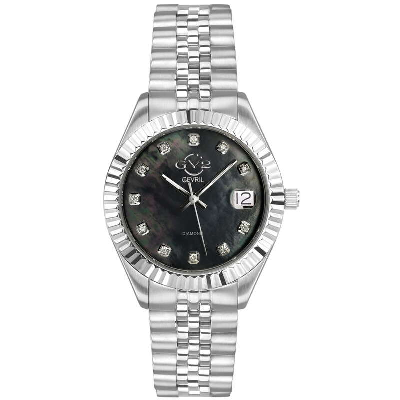 Gevril stainless steel two tone, mother of pearl face watch Switzerland Women main image 4