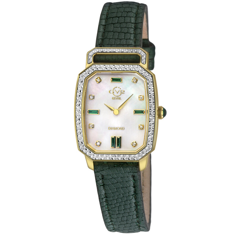 Gv2 By Gevril Pavia Diamond Mother of Pearl Dial Ladies Watch 13402 ...