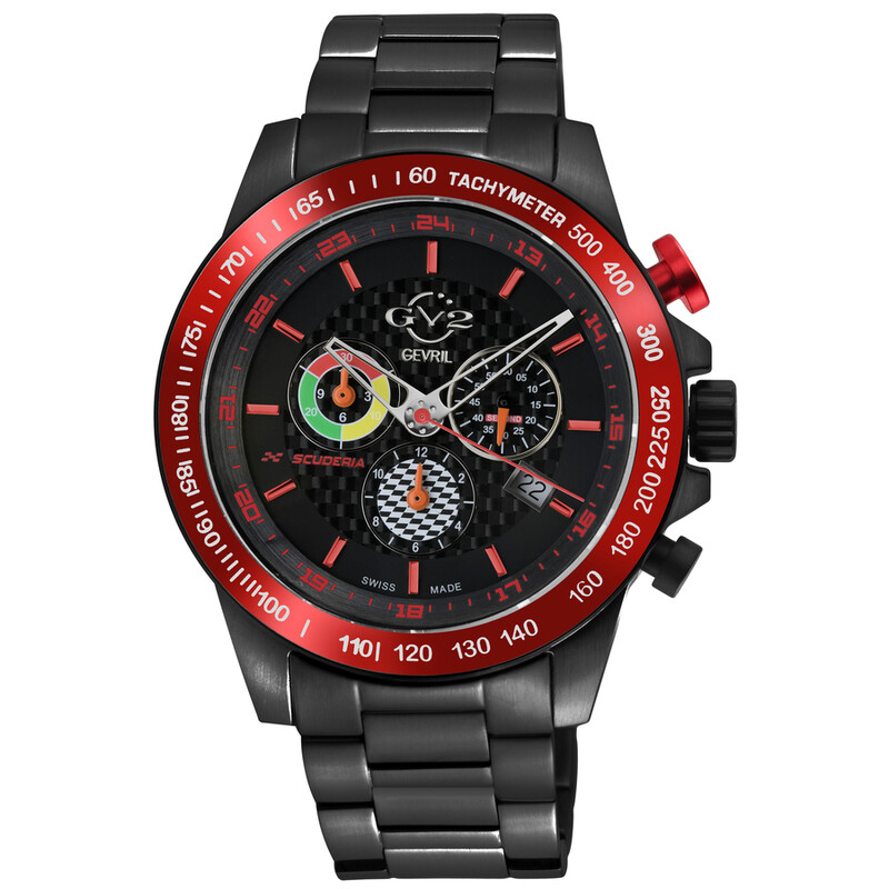 Gv2 By Gevril Scuderia Black Dial Men's Watch 9925B 840840139030