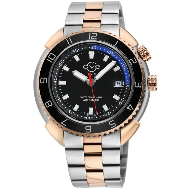 Gv2 By Gevril Squalo Black Dial Men's Watch 42404 840840123466