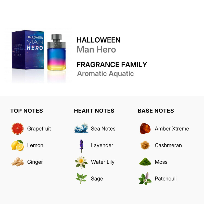 Halloween Men's Hero EDT Spray 4.2 oz Fragrances 8431754007250