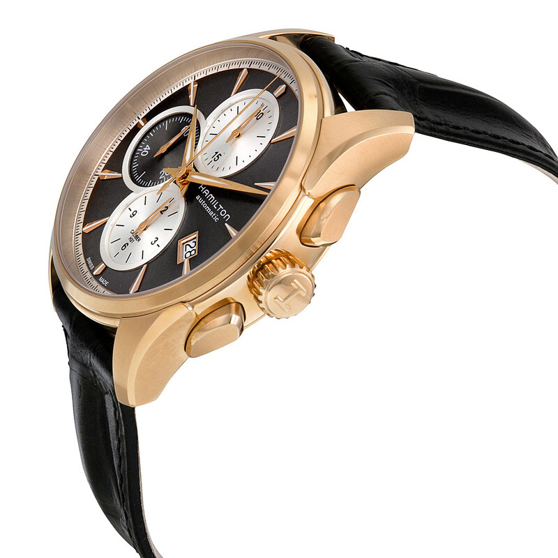 Hamilton Jazzmaster Automatic Chronograph Grey Dial Black Leather
