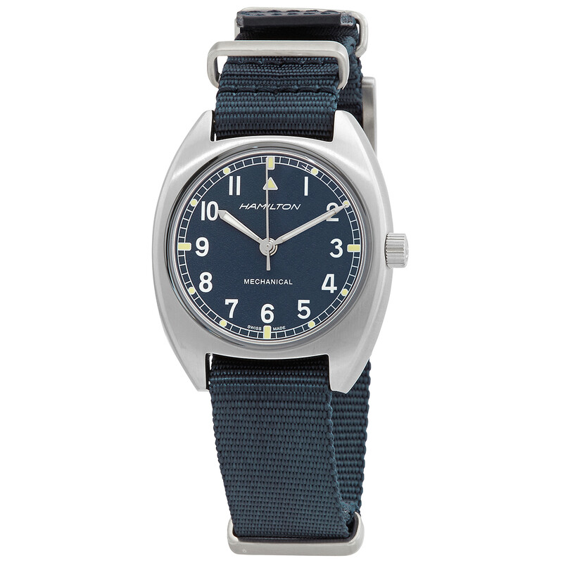 Hamilton Khaki Aviation Pilot Pioneer Hand Wind Blue Dial Men's
