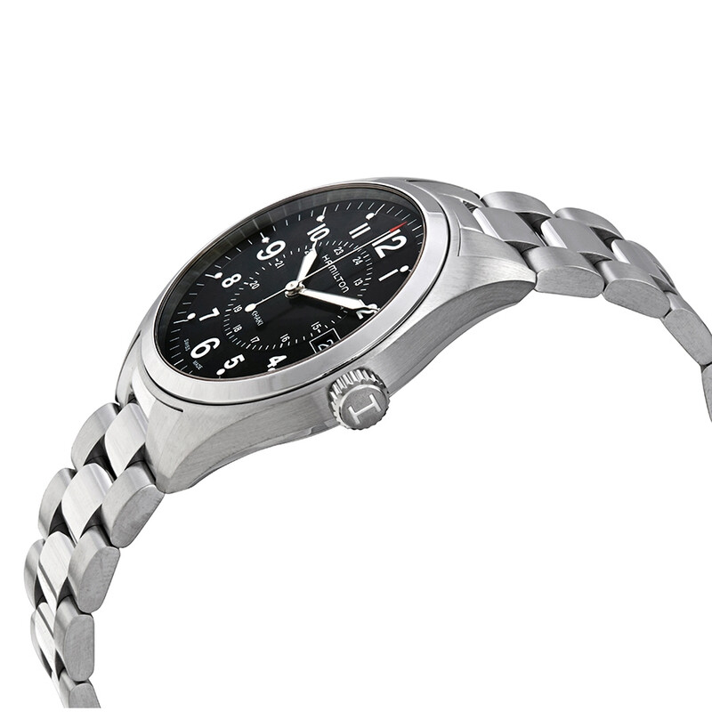 Hamilton Khaki Field Black Dial Stainless Steel Men's Watch