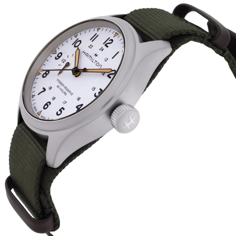 Hamilton Khaki Field Hand Wind White Dial Men's Watch H69509910