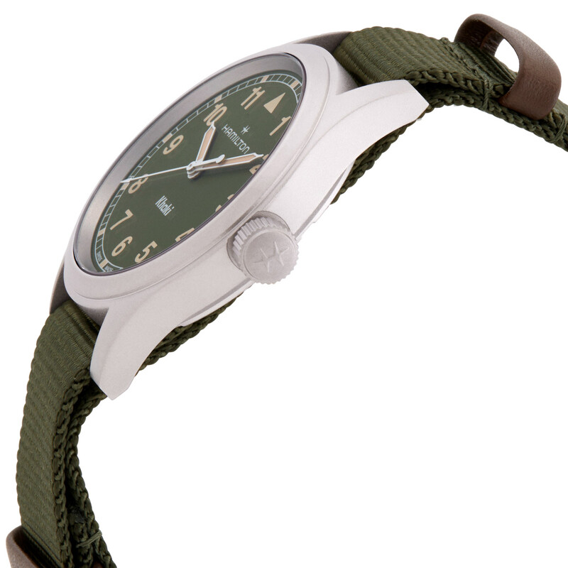Hamilton Khaki Field Quartz Green Dial Watch H69401960  display picture 2