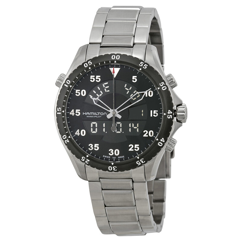Hamilton Khaki Flight Timer Analog Digital Men Watch H64554131