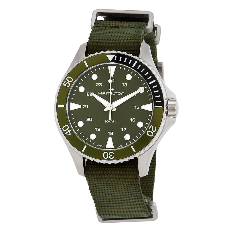 Hamilton Khaki Navy Scuba Quartz Green Dial Watch H82241961