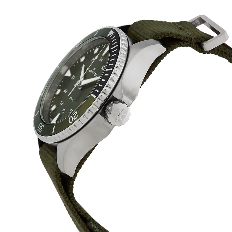Hamilton Khaki Navy Scuba Quartz Green Dial Watch H82241961