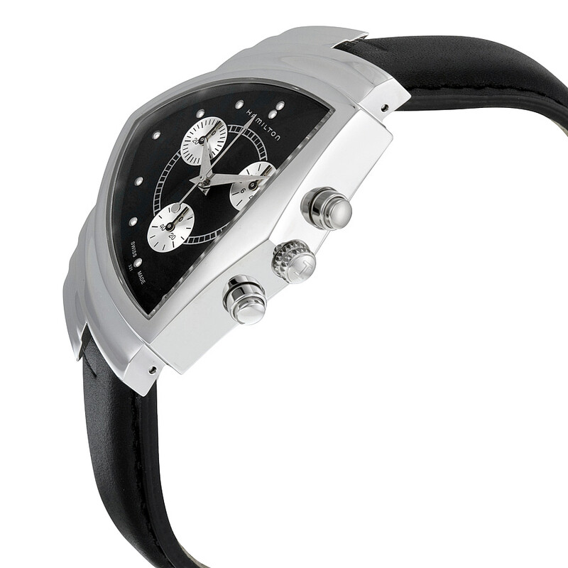 Hamilton Ventura Chrono Black Dial Shield Shaped Men's Watch