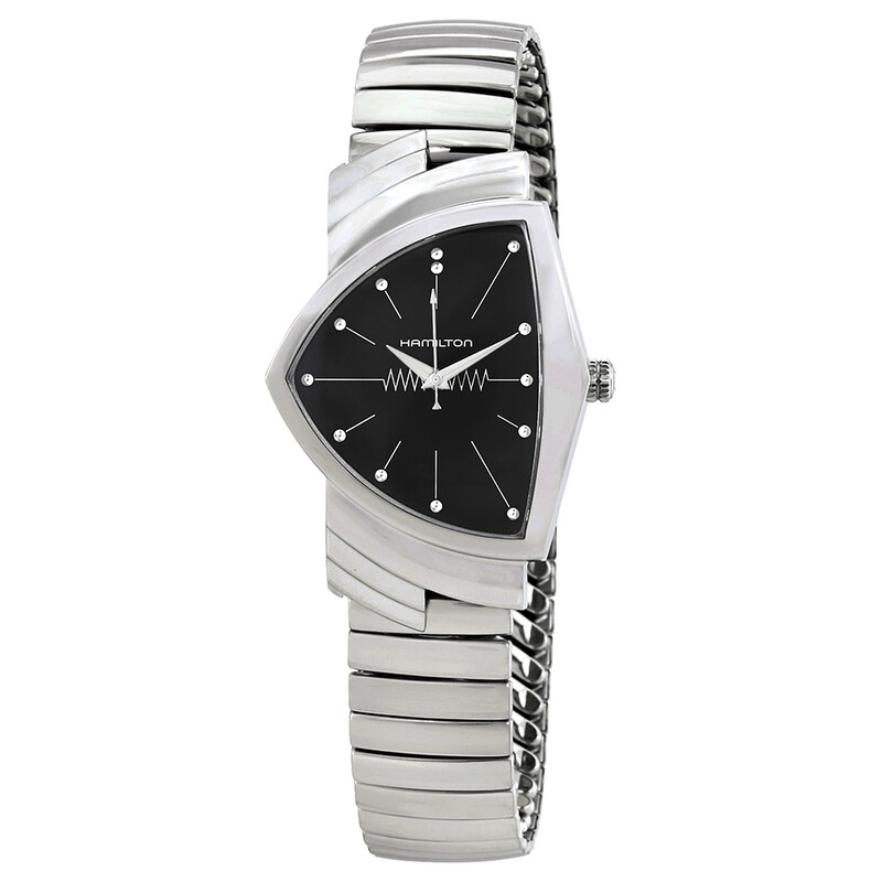 Hamilton Ventura L Black Dial Asymmetric Men's Watch H24411232