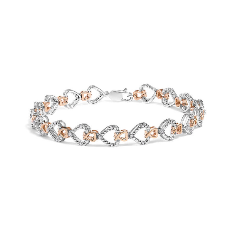 Haus Of Brilliance 10K Rose and White Gold 1/4 Cttw Diamond