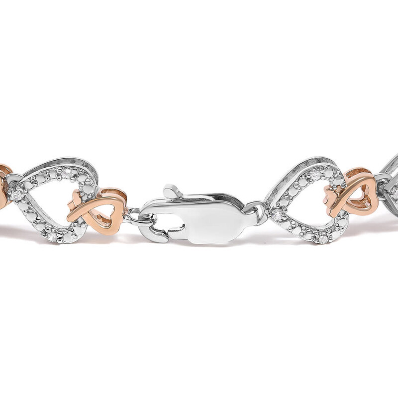 Haus Of Brilliance 10K Rose and White Gold 1/4 Cttw Diamond